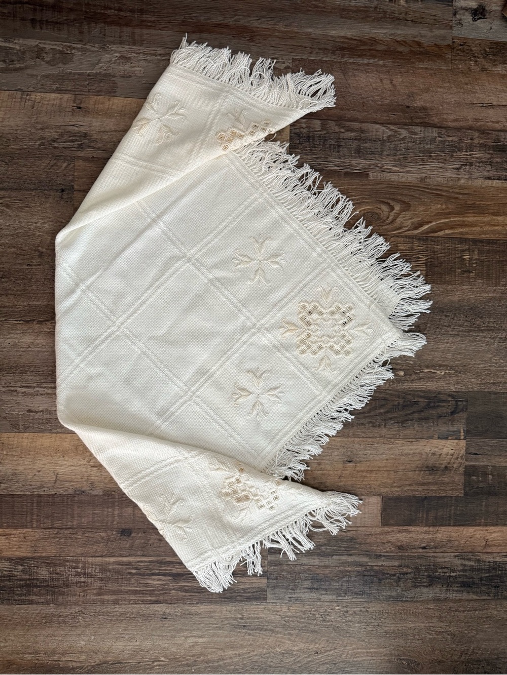 vintage fringe shawl scarf